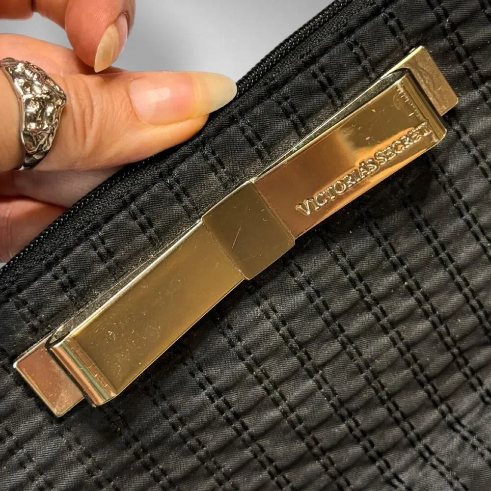 Victoria’s Secret Black Quilted Cosmetic Pouch